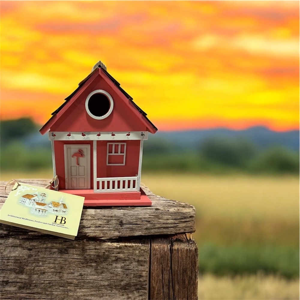 Pink Flamingo Birdhouse